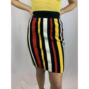 Moschino Cheap & Chic Striped Pencil Skirt